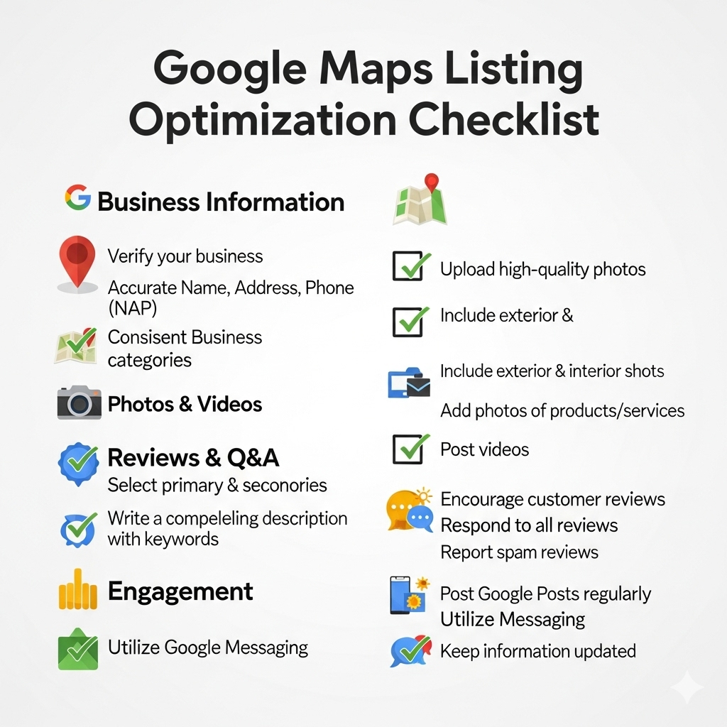 google map listing and optimization
